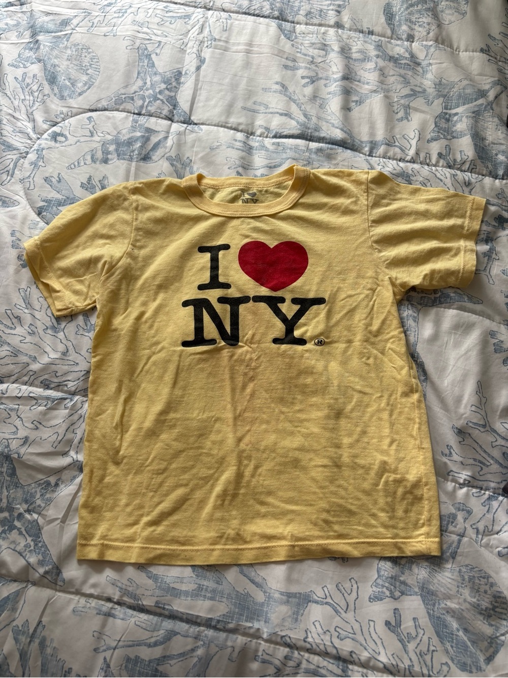 I Heart NY Yellow Short Sleeve Tee